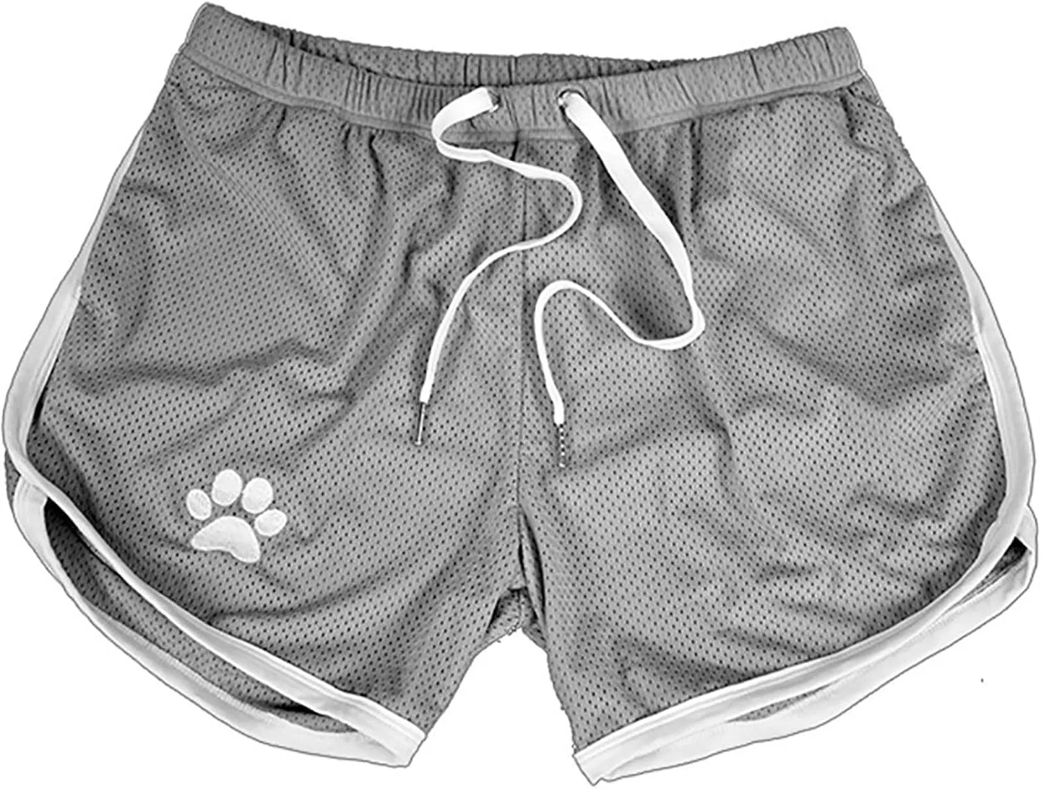 Men's Muscle Shorts Fishnet Drawstring Waist Quick Dry Boxer Shorts Workout Running Gym Mesh Hot Shorts Swim Trunks