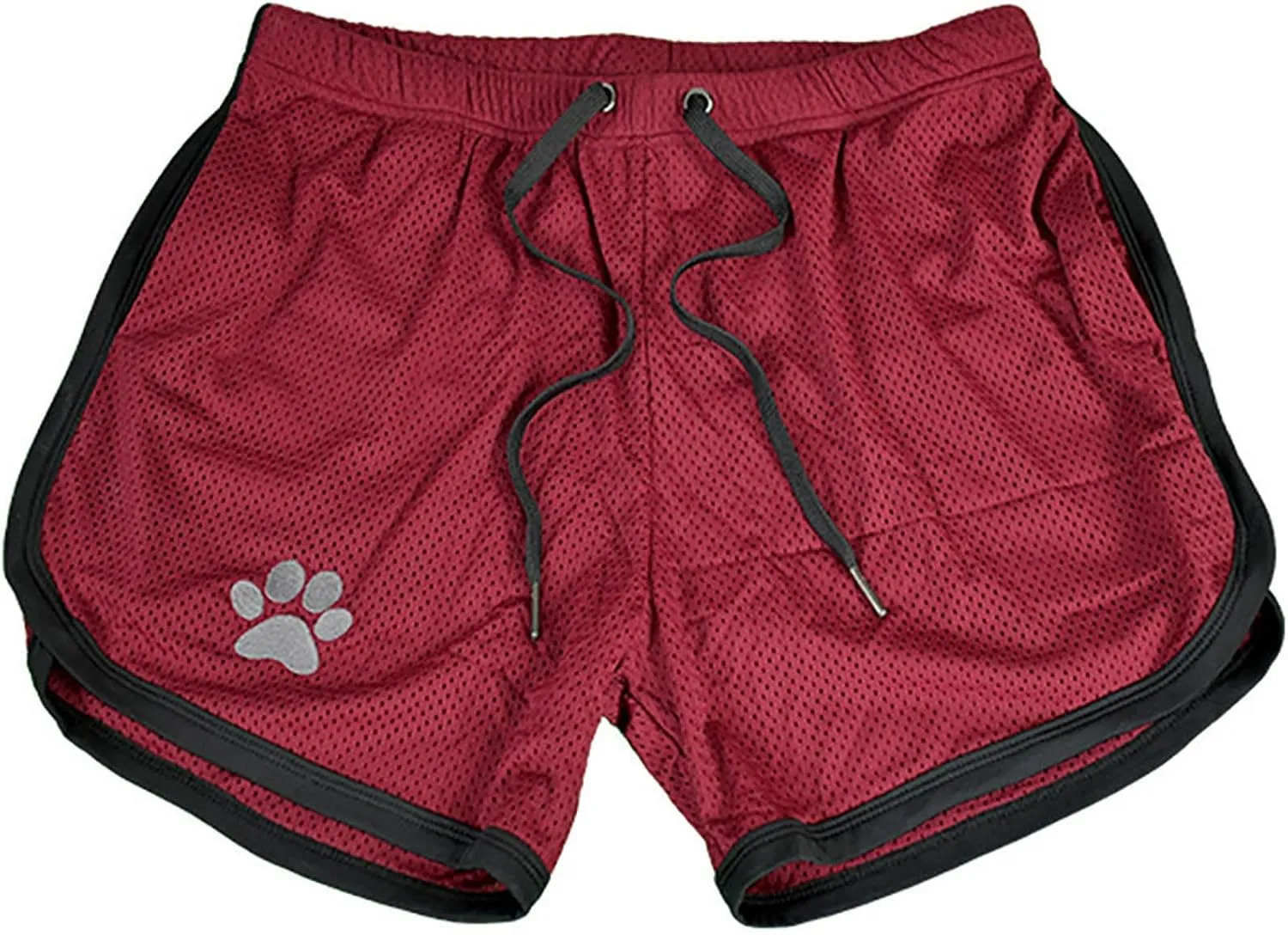 Men's Muscle Shorts Fishnet Drawstring Waist Quick Dry Boxer Shorts Workout Running Gym Mesh Hot Shorts Swim Trunks