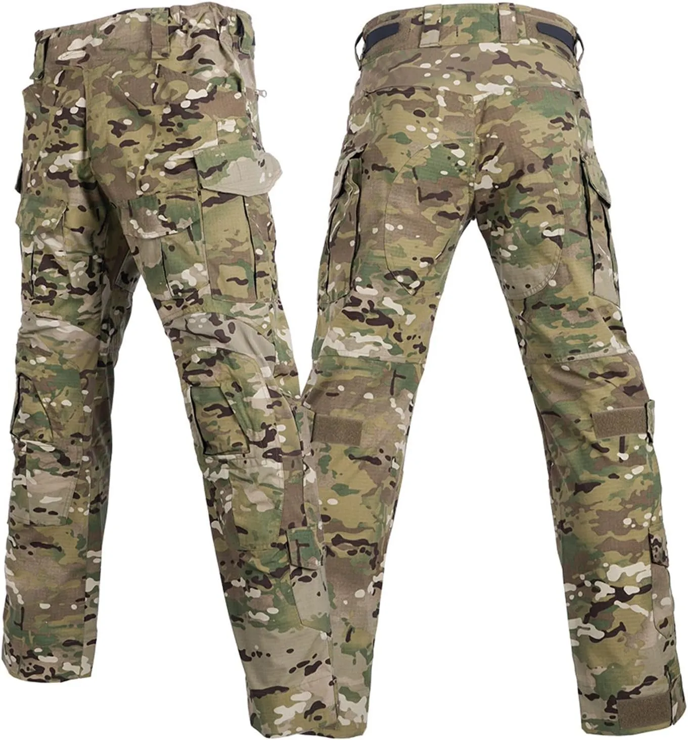 Men's Outdoor Tactical Drawstring Pants 2025 Multi-Pocket Breathable Camouflage Training Work Pants
