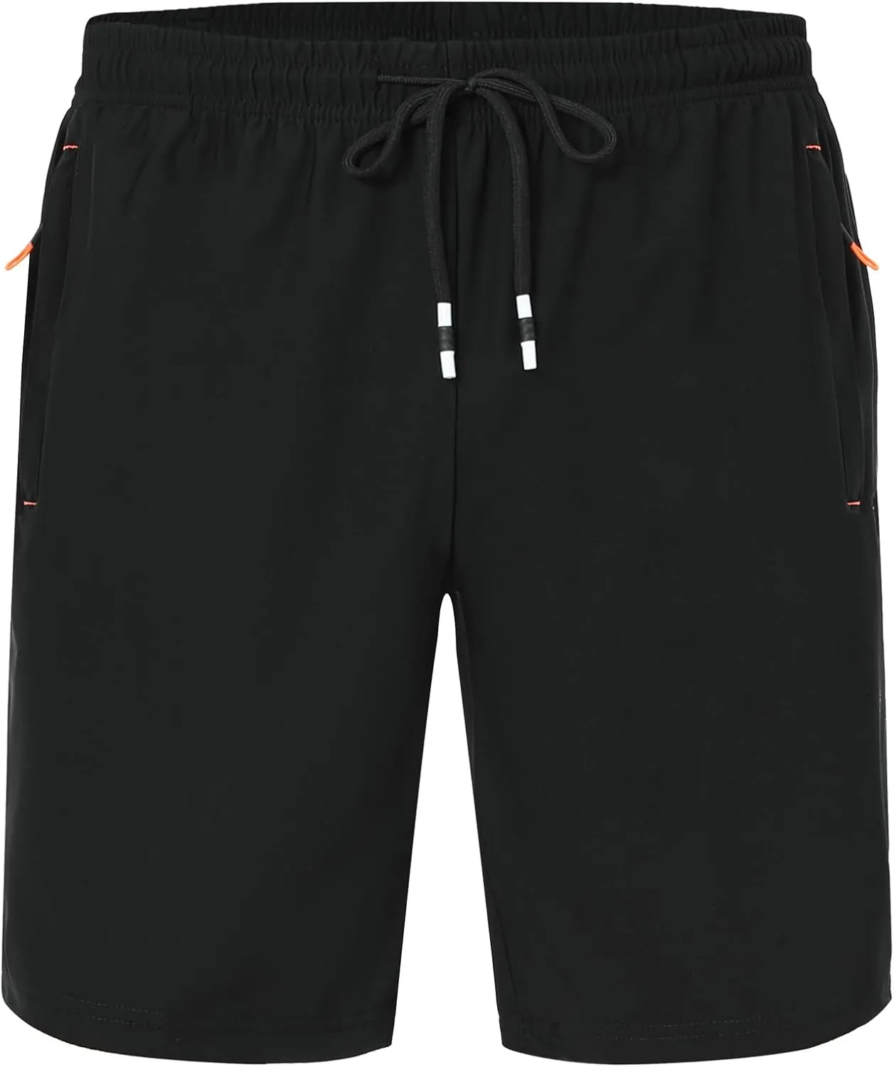 Mens Quick Dry Athletic Hiking Shorts Lightweight Running Workout Gym Active Shorts with Zipper Pockets