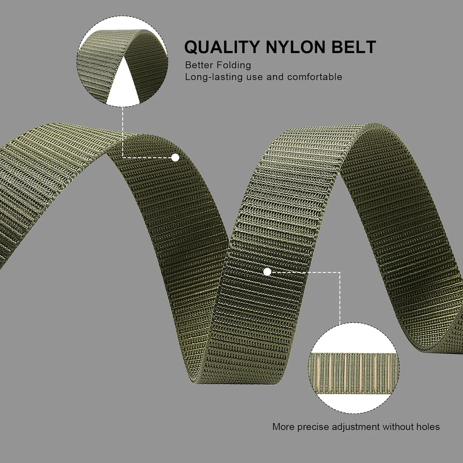 Men's Ratchet Web Belts,Outdoors Hiking Tactical Belt for Men,Nylon No Holes Golf Belts with Automatic Buckle