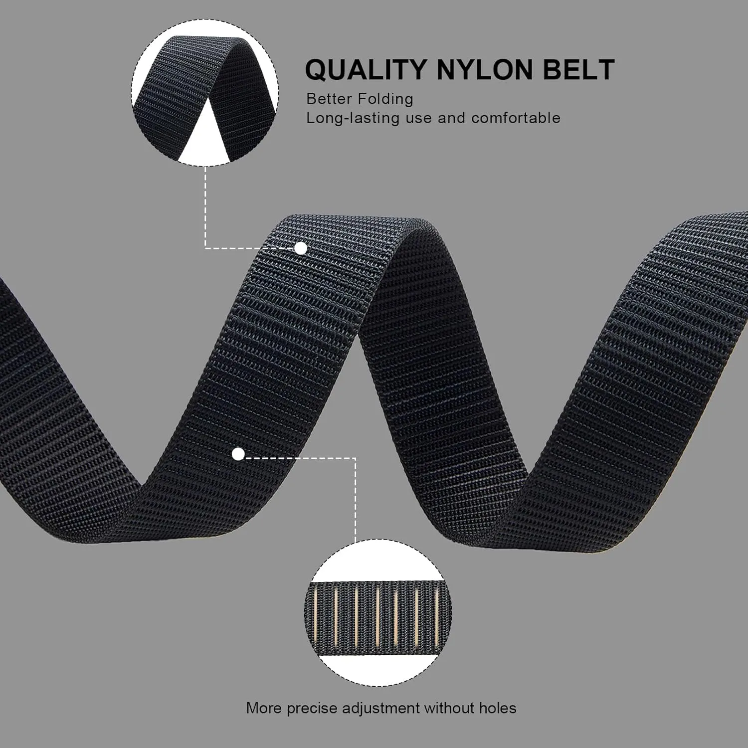 Men's Ratchet Web Belts,Outdoors Hiking Tactical Belt for Men,Nylon No Holes Golf Belts with Automatic Buckle