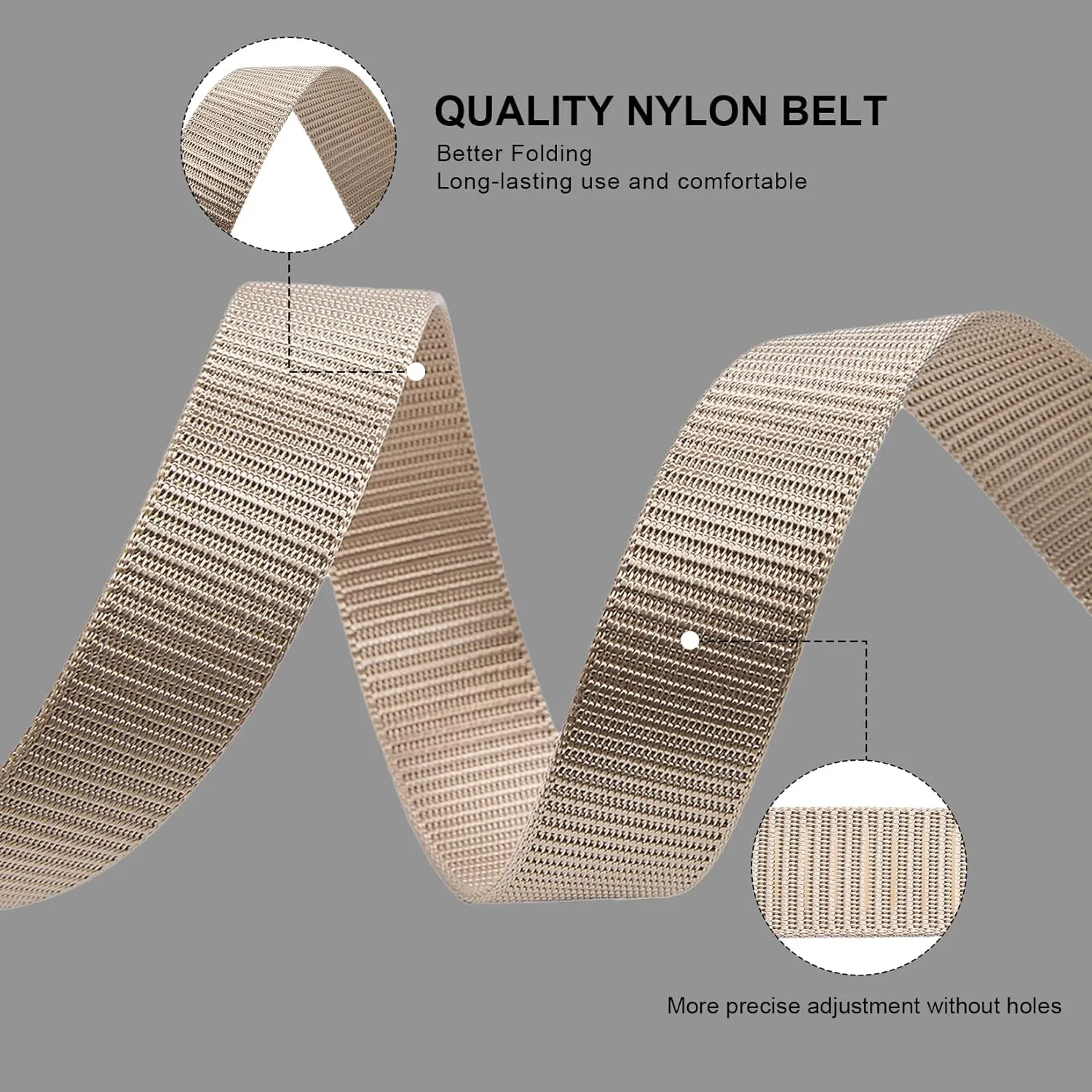 Men's Ratchet Web Belts,Outdoors Hiking Tactical Belt for Men,Nylon No Holes Golf Belts with Automatic Buckle