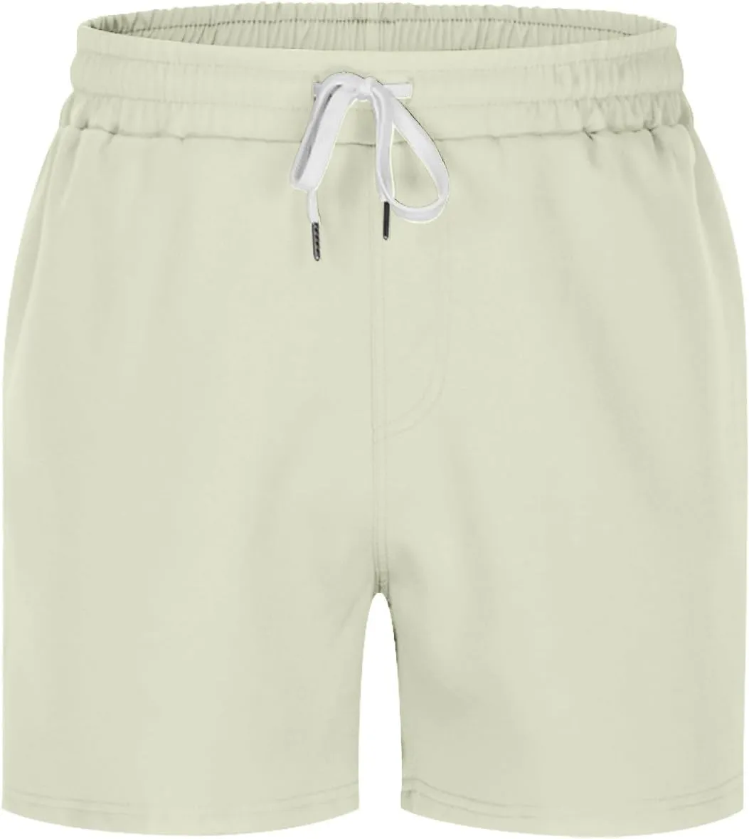 Mens Running Shorts 3 Inch Lightweight Drawstring Waist Athletic Shorts Summer Quick Dry High Split Gym Yoga Shorts