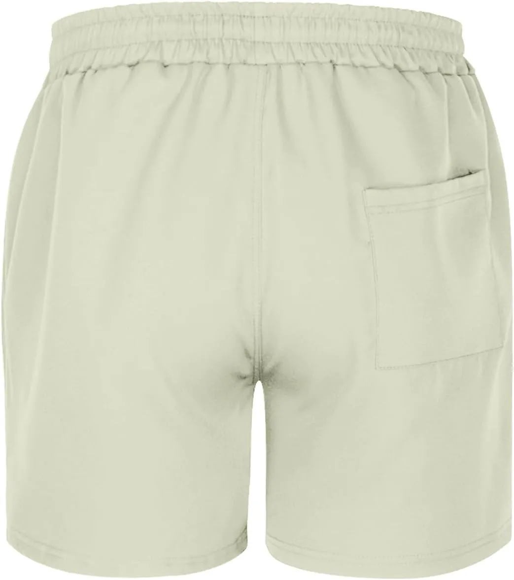 Mens Running Shorts 3 Inch Lightweight Drawstring Waist Athletic Shorts Summer Quick Dry High Split Gym Yoga Shorts