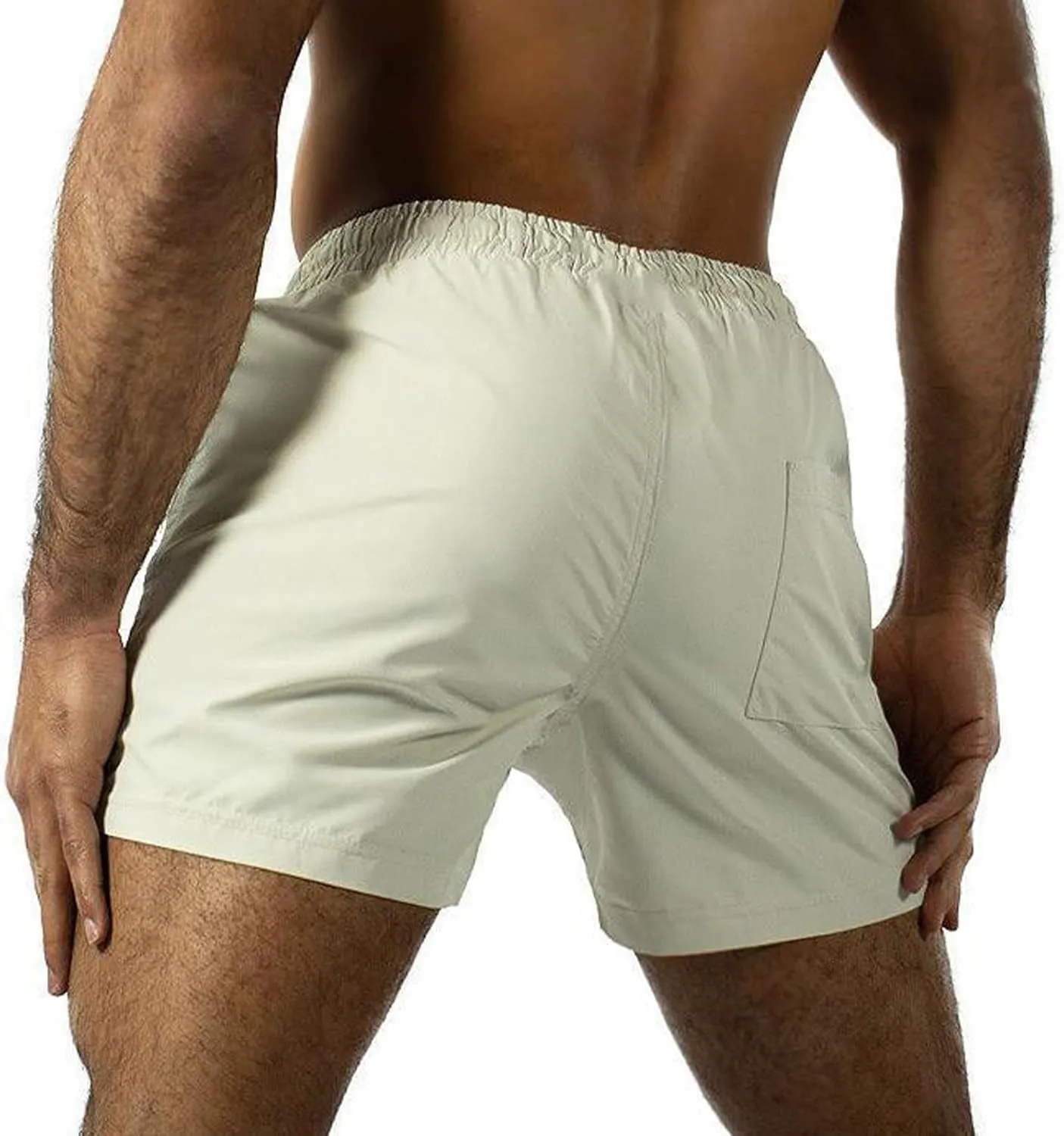 Mens Running Shorts 3 Inch Lightweight Drawstring Waist Athletic Shorts Summer Quick Dry High Split Gym Yoga Shorts