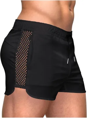 Men's Running Workout Shorts Quick Dry Gym Bodybuilding Athletic Shorts with Pockets Drawstring Elastic Waist 3'' Shorts