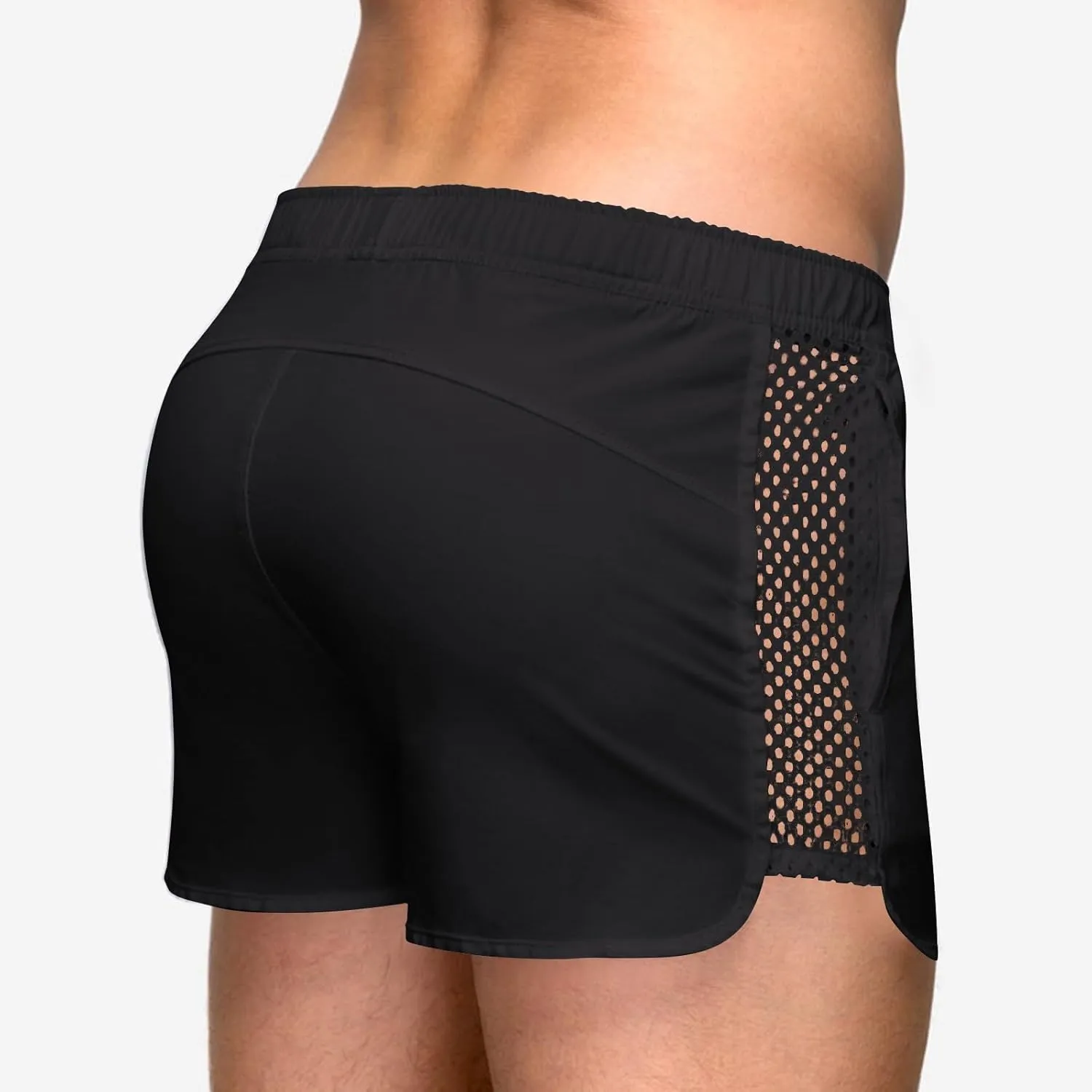 Men's Running Workout Shorts Quick Dry Gym Bodybuilding Athletic Shorts with Pockets Drawstring Elastic Waist 3'' Shorts