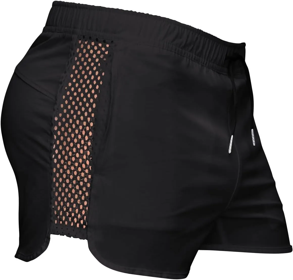 Men's Running Workout Shorts Quick Dry Gym Bodybuilding Athletic Shorts with Pockets Drawstring Elastic Waist 3'' Shorts