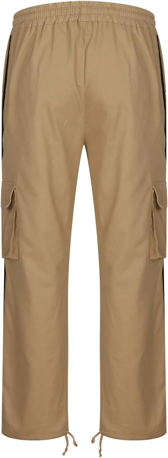Men's Wild Cargo Pants Lightweight Tactical Pant Outdoor Hiking Jogger Loose Fit Wide Leg Pants with Multi Pockets