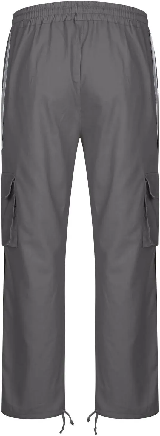Men's Wild Cargo Pants Lightweight Tactical Pant Outdoor Hiking Jogger Loose Fit Wide Leg Pants with Multi Pockets