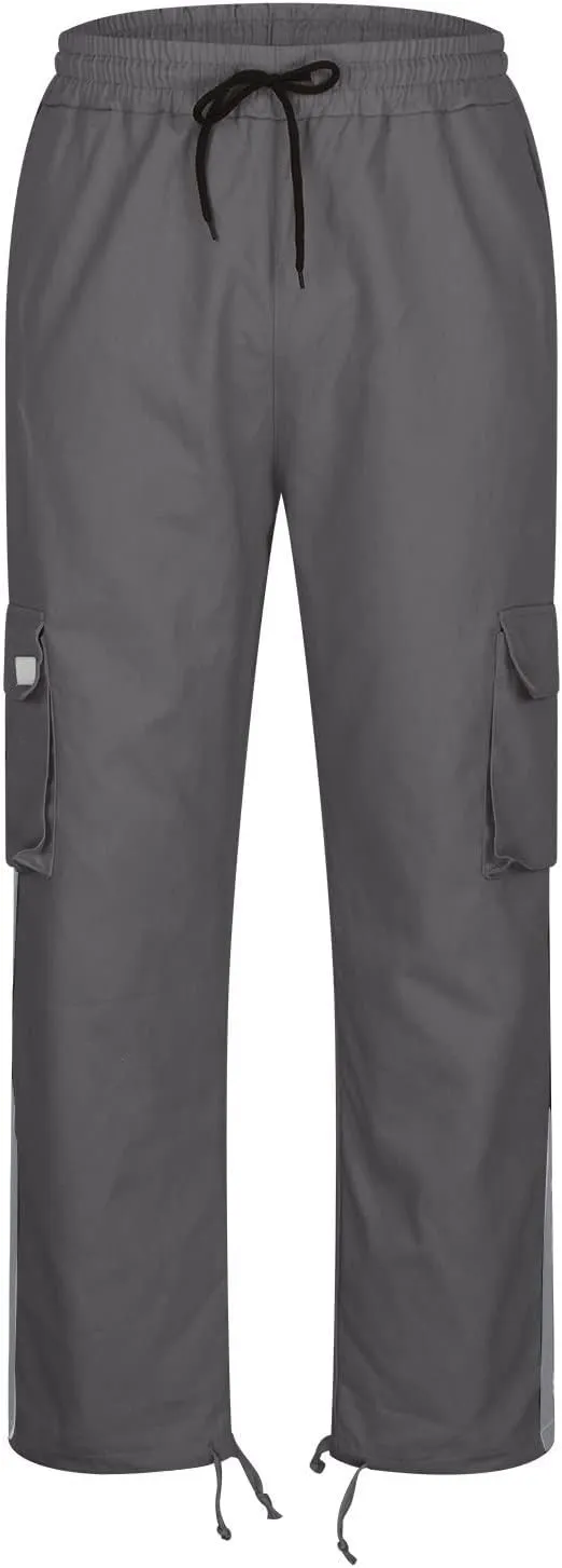 Men's Wild Cargo Pants Lightweight Tactical Pant Outdoor Hiking Jogger Loose Fit Wide Leg Pants with Multi Pockets
