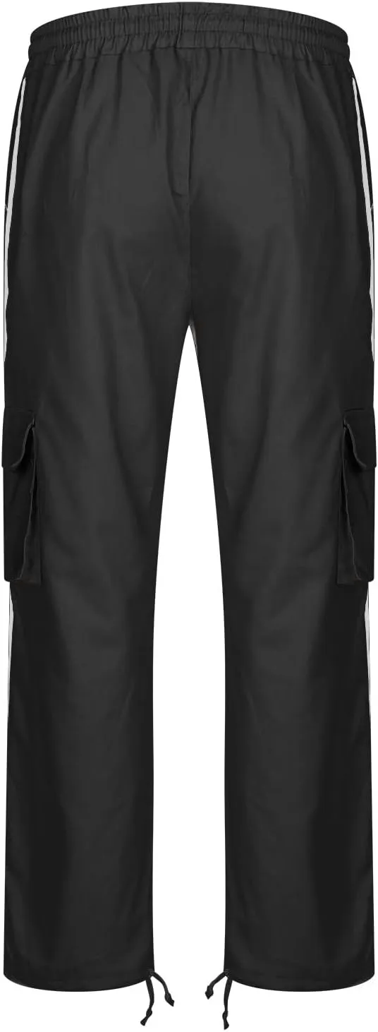 Men's Wild Cargo Pants Lightweight Tactical Pant Outdoor Hiking Jogger Loose Fit Wide Leg Pants with Multi Pockets