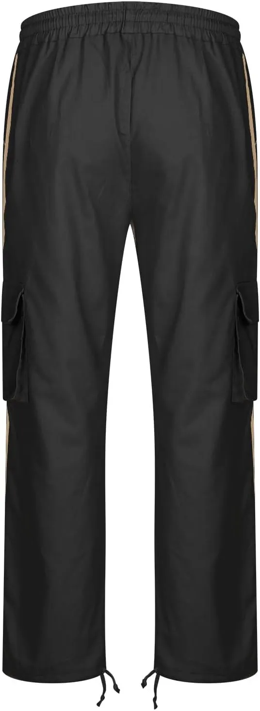 Men's Wild Cargo Pants Lightweight Tactical Pant Outdoor Hiking Jogger Loose Fit Wide Leg Pants with Multi Pockets
