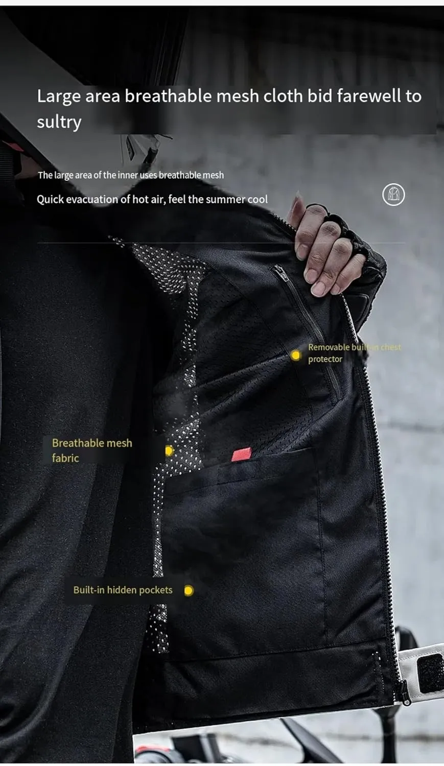 Motorcycle Riding ClothesRoad Protective Racing SuitsSummer Breathable Motorcycle Gear Men's Jacket Set