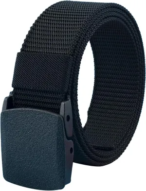 Nylon Belt 1.5" Men Tactical Webbing Plastic Buckle Work Belts