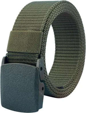 Nylon Belt 1.5" Men Tactical Webbing Plastic Buckle Work Belts
