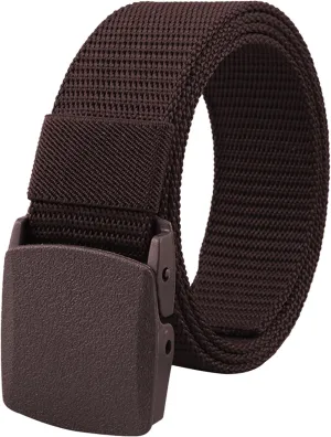 Nylon Belt 1.5" Men Tactical Webbing Plastic Buckle Work Belts