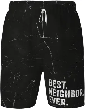 ONVOWO Best-Neighbor-Ever-Gifts Boys Athletic Hiking Shorts Quick Dry Workout Shorts Gym Running Shorts Basketball Training White-S