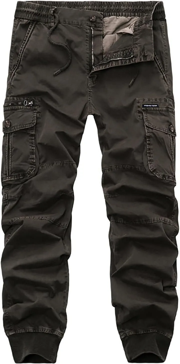 Parachute Pants for Men Lightweight Tactical Cargo Pants with Multi Pockets Casual Loose Hiking Trouser Outdoor