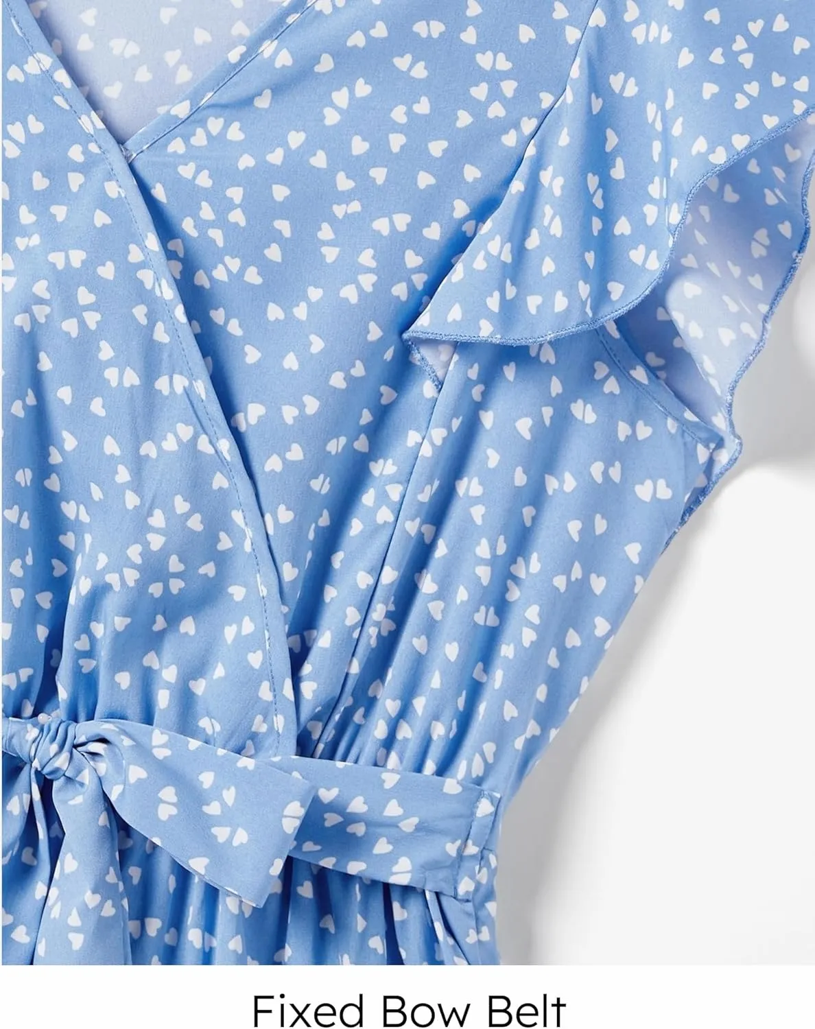 PATPAT Matching Mommy and Me Dresses Outfits Ruffle Flutter Sleeve Polka Dot Pattern Vacation Dresses