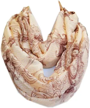 patterned Infinity Loop Scarf Cowl