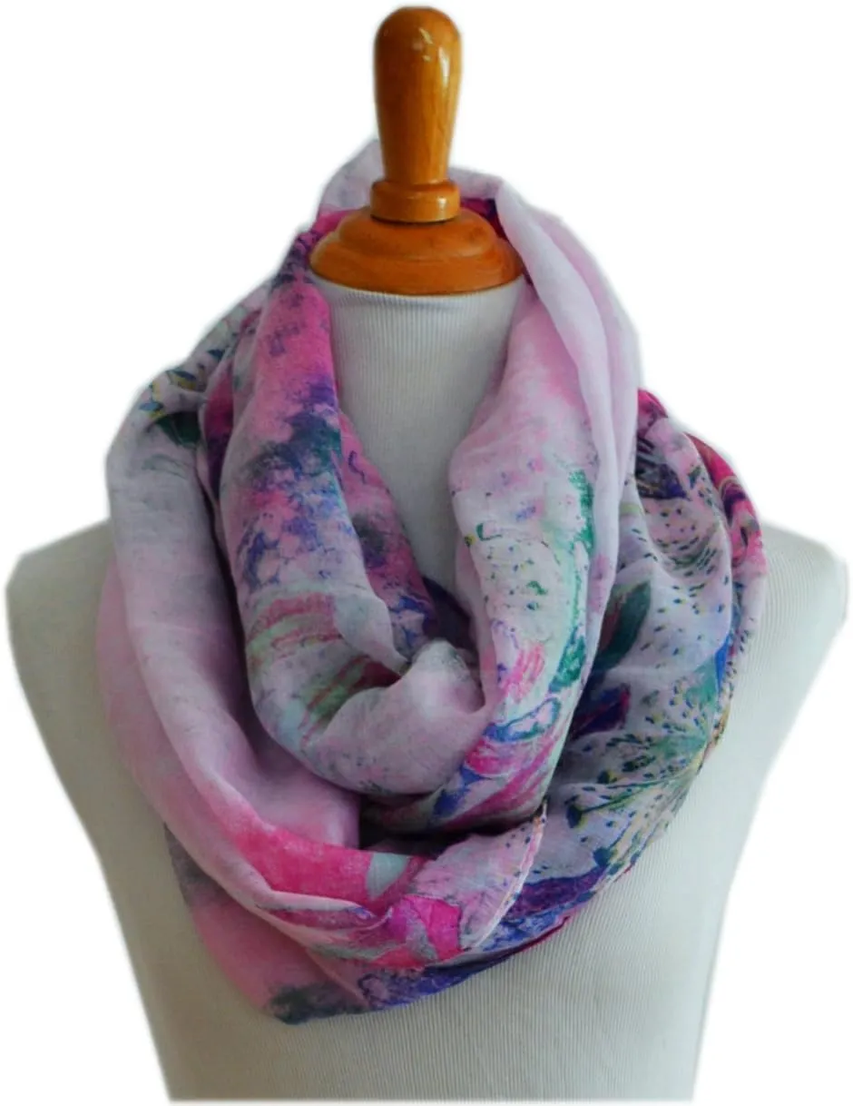 patterned Infinity Loop Scarf Cowl