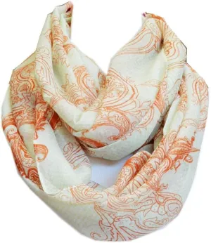 patterned Infinity Loop Scarf Cowl