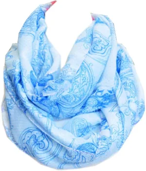 patterned Infinity Loop Scarf Cowl