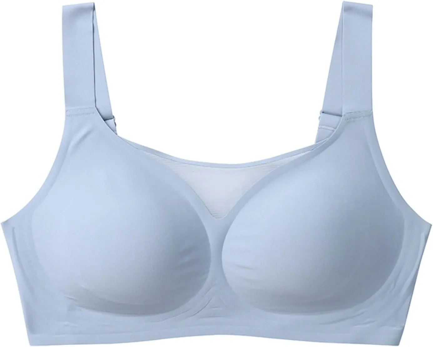 Plunge V Mesh Push up Bras for Women No Underwire Wireless Bras Full Coverage Bralette Seamless T Shirt Everyday Bra