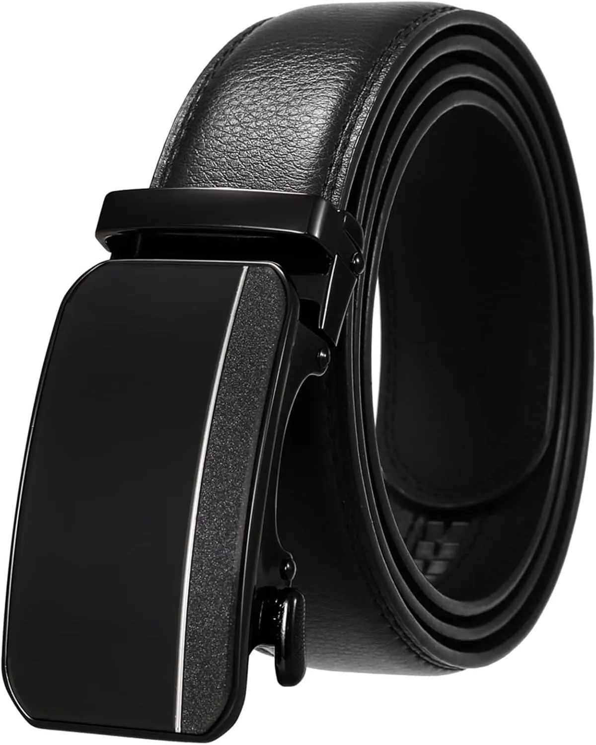 Ratchet Belts for Men Leather Dress Suit Casual Jeans Belts with Automatic Click Buckle (Color : D, Size : 110cm)