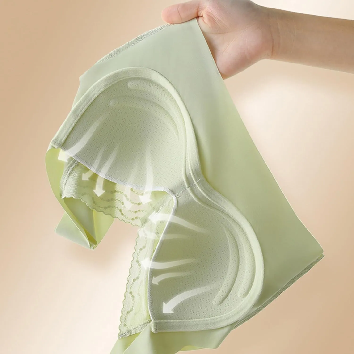 Seamless Sexy Push Up Wireless Bra Plus Size Posture Correcting Bra for Seniors Ice Silk Gathering Bra