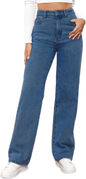 Seraphae Sweatpant Jeans Women, Comfort Jeans Denim High Waited Baggy Wide Leg with Stretch Sweatpant