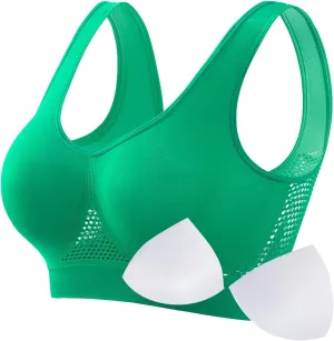 Sports Bras for Women 2025 No Underwire Large Bust High Impact Wirefree Bra Push Up Comfortable Breathable Yoga Bras