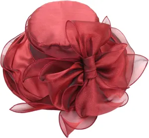 Spring Summer Mesh Sunshade Hat Flower Temperament Wedding Dress Hat Sun Dome Large Brim Hat Fashion Bag for