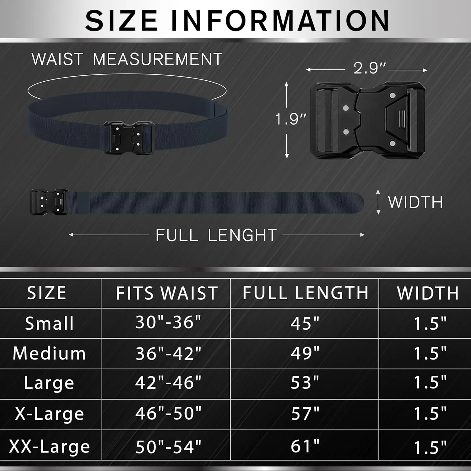 TECEUM Tactical Belt – Heavy-Duty & Quick Release – Military, Work, Rigger, Duty & Utility Belt for Men