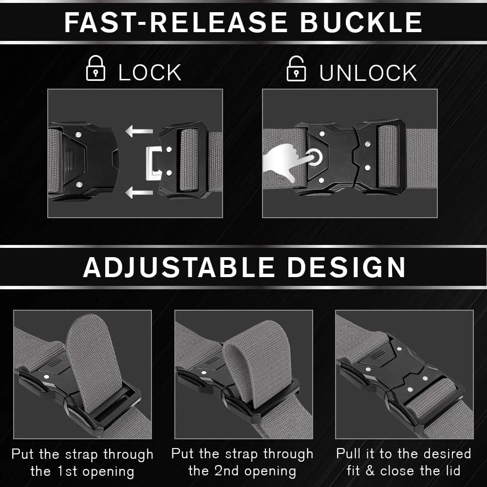 TECEUM Tactical Belt – Heavy-Duty & Quick Release – Military, Work, Rigger, Duty & Utility Belt for Men
