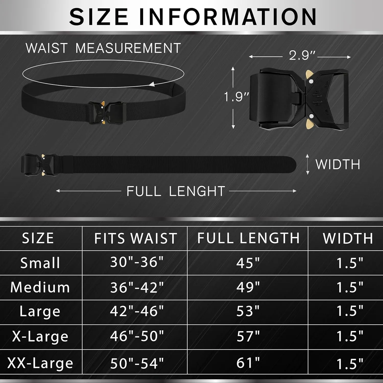 TECEUM Tactical Belt – Heavy-Duty & Quick Release – Military, Work, Rigger, Duty & Utility Belt for Men