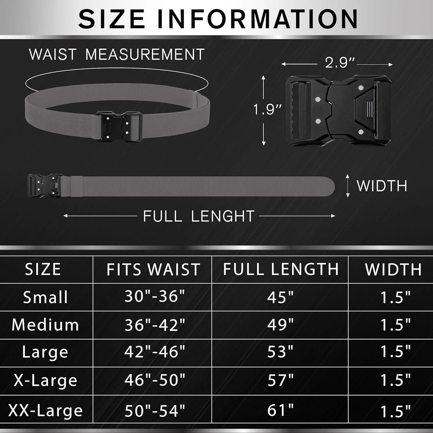 TECEUM Tactical Belt – Heavy-Duty & Quick Release – Military, Work, Rigger, Duty & Utility Belt for Men