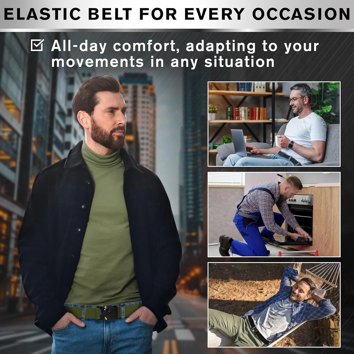 TECEUM Tactical Belt – Heavy-Duty & Quick Release – Military, Work, Rigger, Duty & Utility Belt for Men
