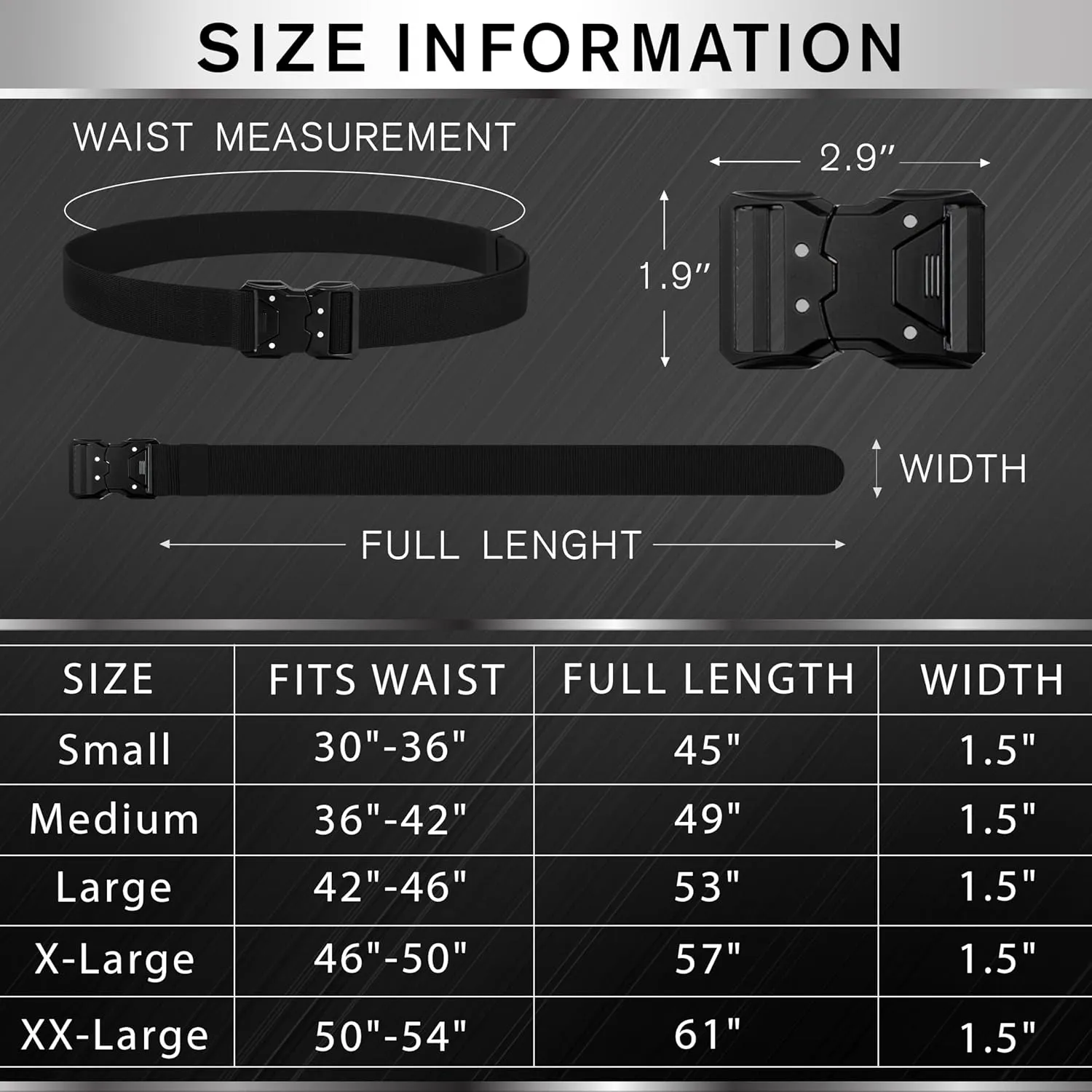 TECEUM Tactical Belt – Heavy-Duty & Quick Release – Military, Work, Rigger, Duty & Utility Belt for Men