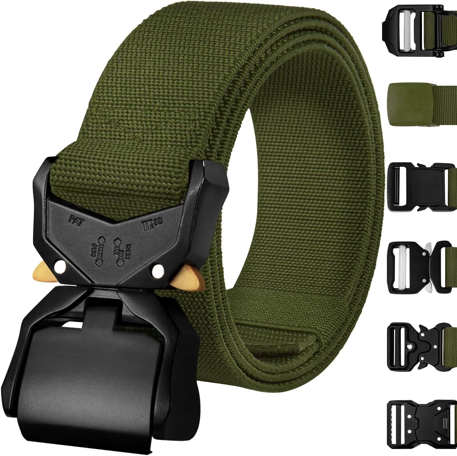 TECEUM Tactical Belt – Heavy-Duty & Quick Release – Military, Work, Rigger, Duty & Utility Belt for Men