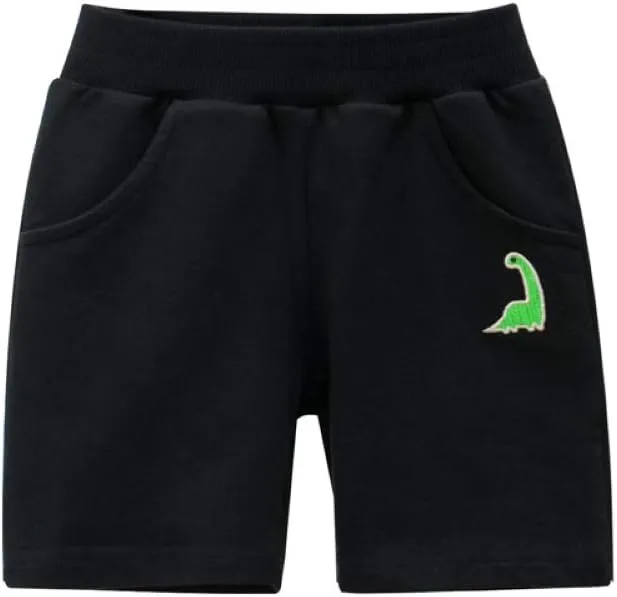 Toddler Boys Summer Knit Shorts with Pocket, 2/3/4 Pack Baby Pull-On Soft Active Shorts