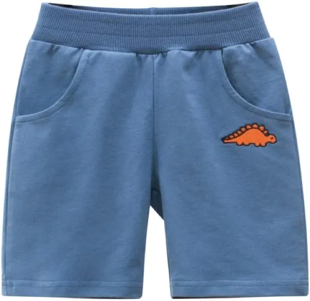 Toddler Boys Summer Knit Shorts with Pocket, 2/3/4 Pack Baby Pull-On Soft Active Shorts
