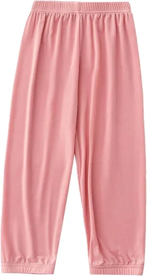 Toddler Girls Baggy Aesthetic Sweatpants Elastic Waist Kids Plain Casual Athletic Joggers Breathable Lightweight