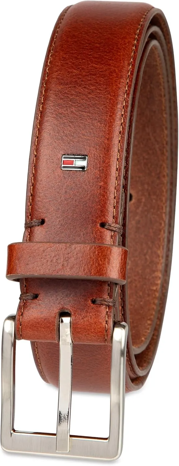 Tommy Hilfiger Men's Everyday Casual Jean Belt with Classic Harness Buckle