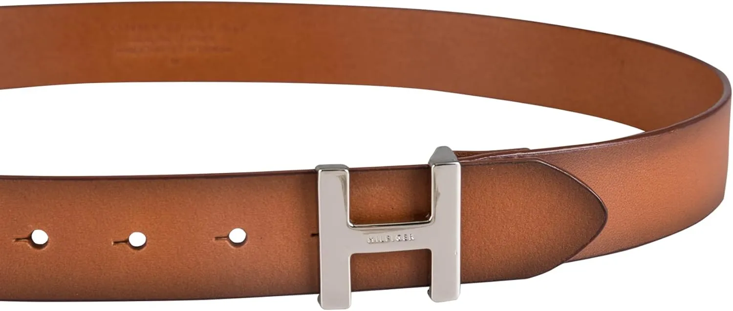 Tommy Hilfiger Women's H Monogram Plaque Buckle Casual Belt for Jeans, Trousers and Dresses