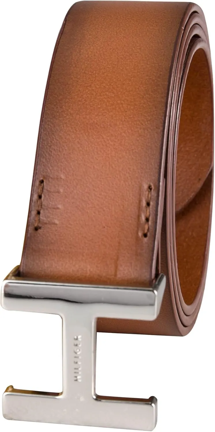 Tommy Hilfiger Women's H Monogram Plaque Buckle Casual Belt for Jeans, Trousers and Dresses