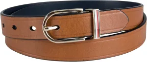 Tommy Hilfiger Women's Two-in-one Reversible Slim Width Casual Leather Belt for Jeans, Trousers and Dresses