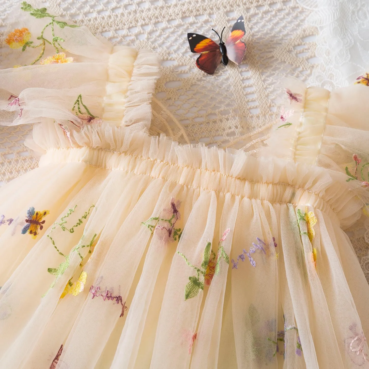 TTYAOVO Toddler Baby Dress Birthday Party Tulle Girl Dresses